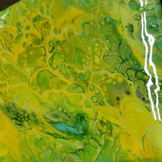 Acrylic Pour Painting Class in Estes Park, Colorado