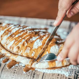 ﻿Snack for two: delicious sweet calzone at Pinsa Pizza