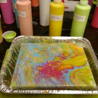 Acrylic Pour Painting Class in Estes Park, Colorado