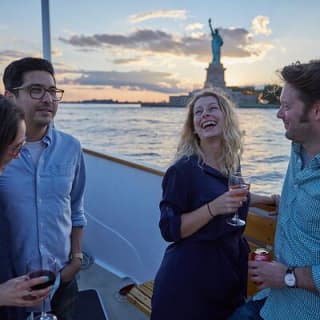 New York City Sunset Cocktail Cruise on Small Yacht