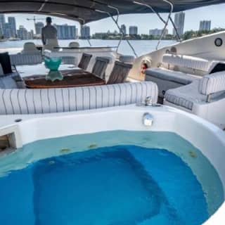 94' Sunseeker Private Cruise with Jacuzzi, Captain and Mate