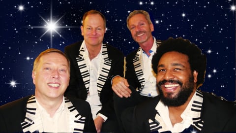4 Poofs and a Piano Garden Party