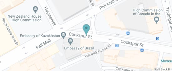 17-19 Cockspur Street
Trafalgar Square, SW1Y 5BL