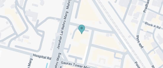 Near, Gaurav Tower, GT Central Mall, Jawahar Lal Nehru Marg, D-Block, Crystal Court, Malviya Nagar, Jaipur, 302017
