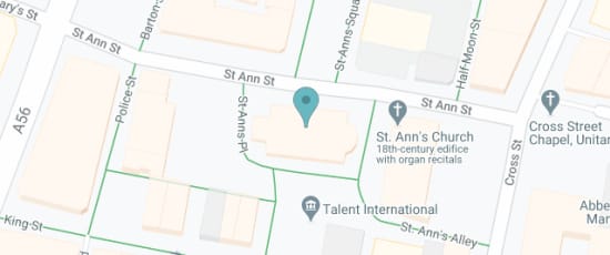 St Ann’s Church, St Ann St, M2 7LF
