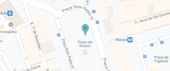 Rossio
Praça Dom Pedro IV, 1100-200