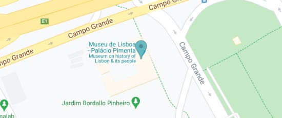 Museu de Lisboa - Palácio Pimenta, Campo Grande, 245, 1700-091