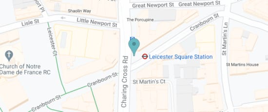 Cranbourn St., WC2H 0AP