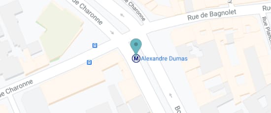 Sortie du Métro Alexandre Dumas sur le Bd de Charonne, 75011