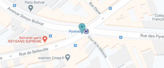 Sortie 2 métro Pyrénées, 75020