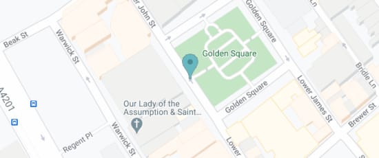 Golden Square, Soho, London, W1F 9HR