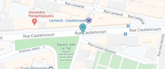 Sortie du métro Lamarck-Caulaincourt, 75018
