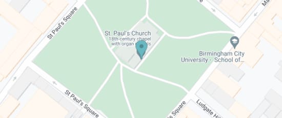 St Paul's Church, St Paul's Square, Birmingham B3 1QZ, United Kingdom, B3 1QZ