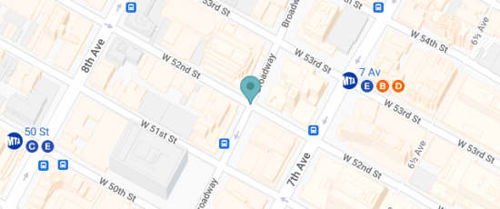 West 52nd Street & Broadway, Manhattan, 10019