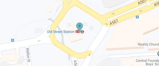 Middle of the Old Street Roundabout, EC1Y 1BE