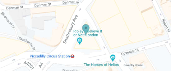 The London Pavillion, 1 Piccadilly Circus, W1J 0DA