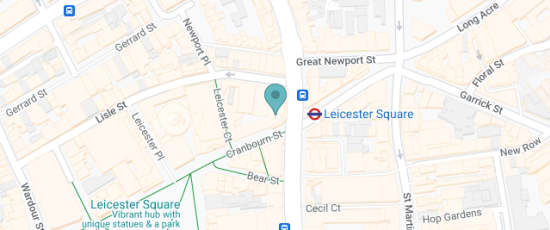 Cranbourn Street, Leicester Square, London, WC2H 7JH
