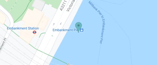 Departs from Embankment Pier, Victoria Embankment, London, WC2N 6NU