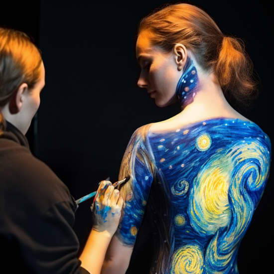 Bodypainting à Van Gogh : The Immersive Experience