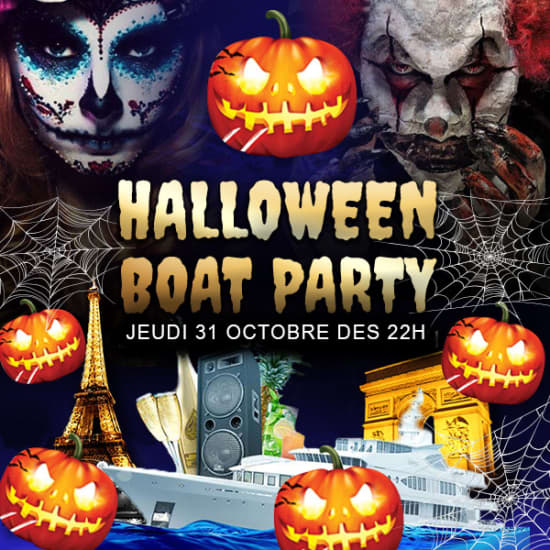 ﻿Paris boat party Halloween giant boat 3 levels