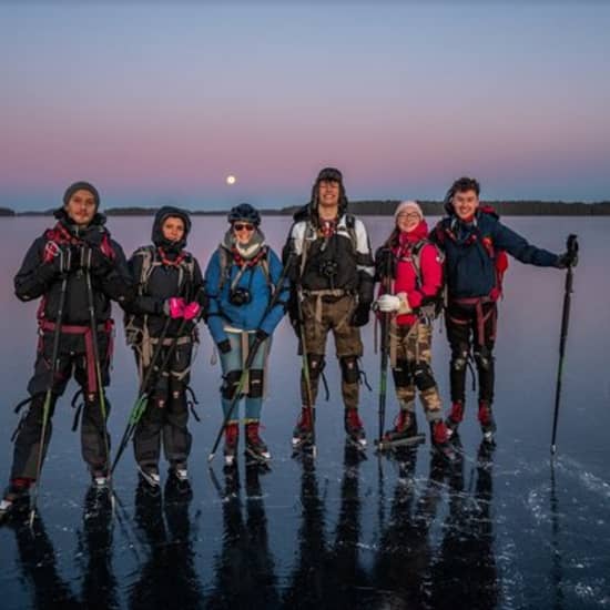 Beginner friendly Nordic Ice Skating On lakes in Stockholm