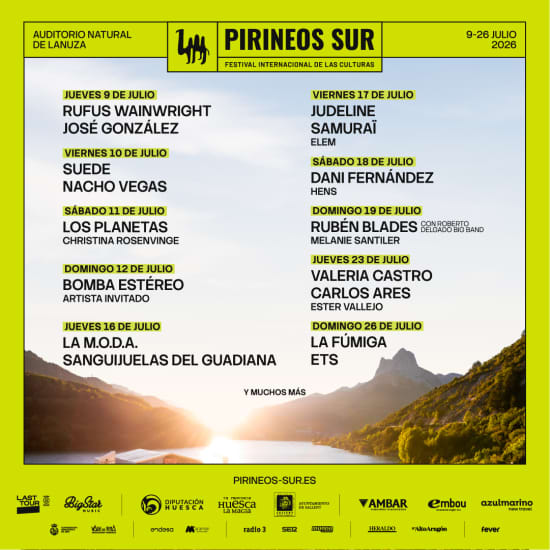 Rufus Wainwright + José González en Pirineos Sur 2026