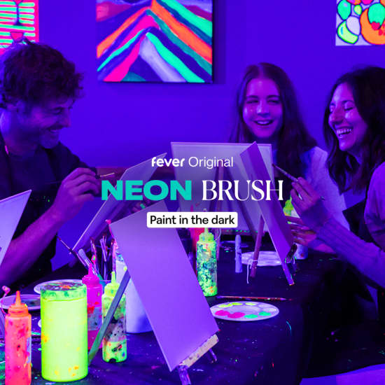 Affiche Neon Brush : atelier peinture et apéro dans le noir