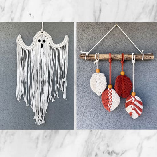 Fall Macramé Craft Workshop: Ghosts & Leaves Edition