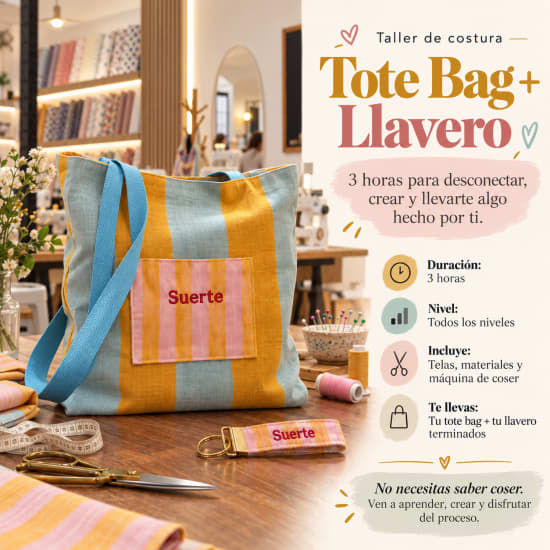 Taller de costura: Tote bag + llavero