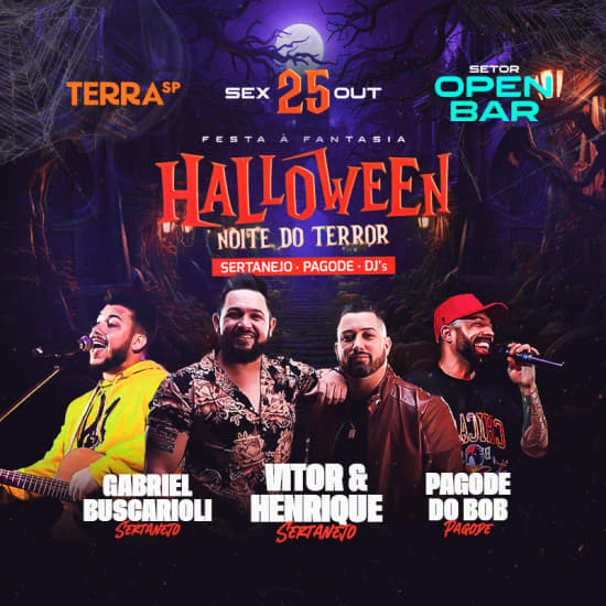 ﻿& Barra Libre de Halloween con Vitor Henrique, Gabriel Buscarioli y Pagode do Bob en Terra SP