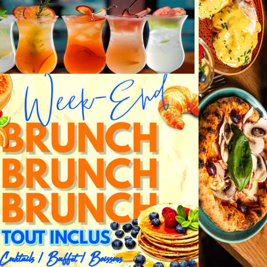 Brunch tout inclus et à volonté : buffet, boissons et cocktails !