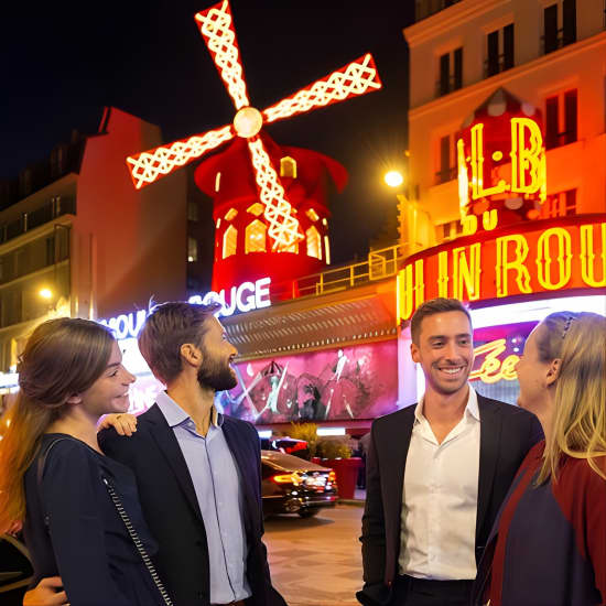 ﻿Moulin Rouge Dinner Show with Champagne and Drop Off