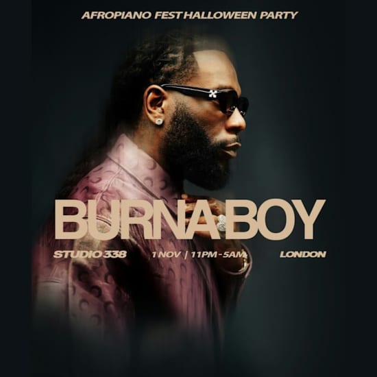 Imagem do evento BURNA BOY AFROPIANOFEST HALLOWEEN PARTY