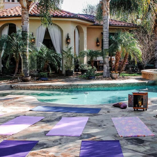 Luxurious All-Day Poolside Yoga Retreat