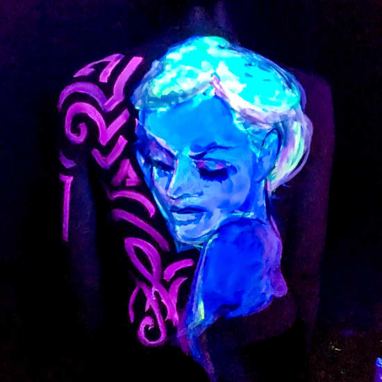 UV Body Painting class for couples