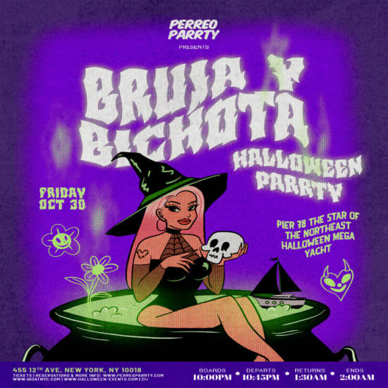 Imagem do evento Bruja & Bichota Halloween REGGAETON Boat Party NYC Yacht Cruise
