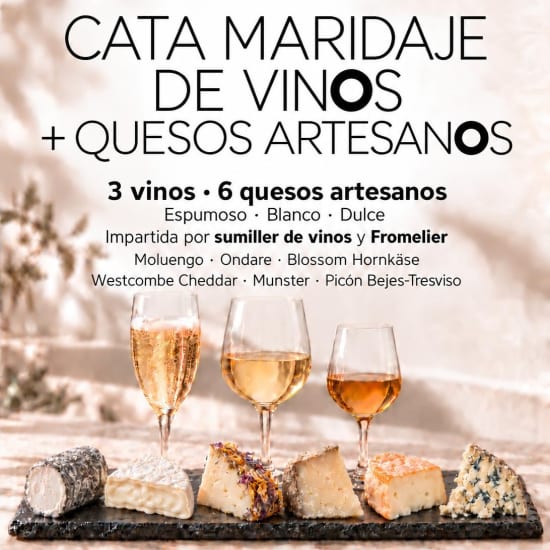 Cata Maridaje de Vinos + Quesos Artesanos