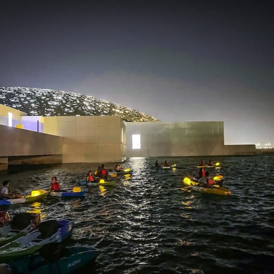 Kayaking in the Louvre Abu Dhabi at Louvre Abu Dhabi, Abu Dhabi, United Arab Emirates