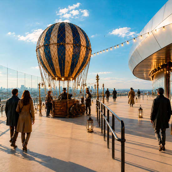 Bernabéu Skywalk imaginado por Cirque Du Soleil