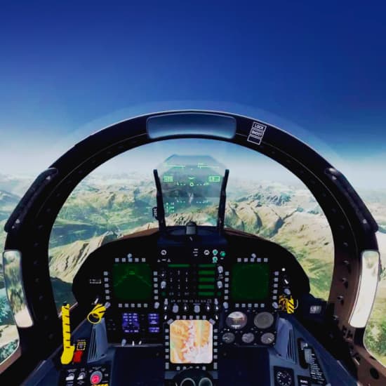 Pilota un caza: ¡simulador de vuelo profesional!