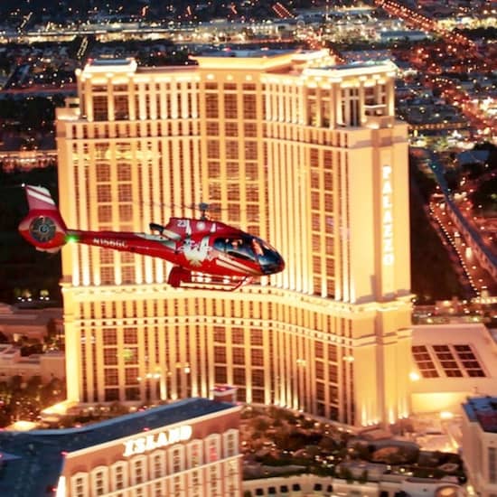 Helicopter Night Flight Over the Las Vegas Strip