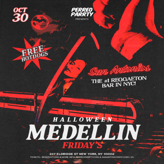 Medellin Fridays Halloween Parrty at San Antonios Reggaeton Bar — event image