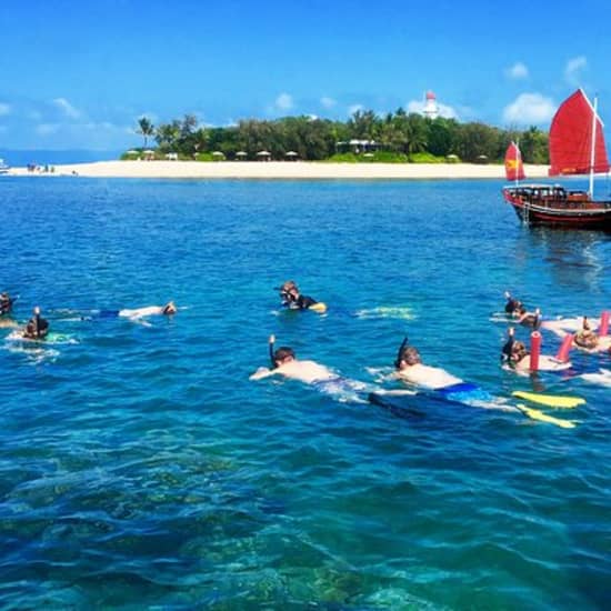 Low Island Snorkelling Private Charter Aboard Authentic Chinese Junk Boat