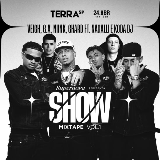 Show Mixtape com Veigh, G.A, Niink, GHard FT. Nagalli e Koda DJ no Terra SP