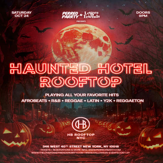 The Haunted Hotel Rooftop - Afrobeats + R&B + Reggae Party Skylin — event image
