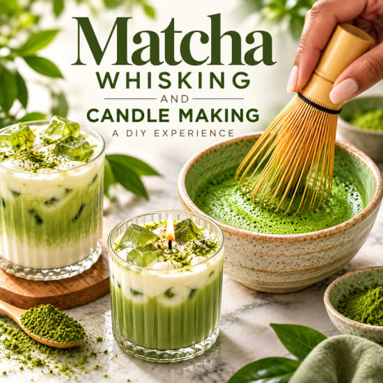 Whisk, Pour & Glow! Matcha Whisking & Candle Making Workshop — event image