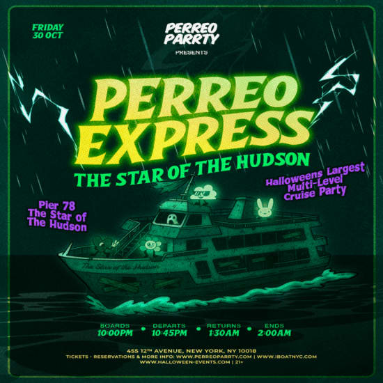 Imagem do evento The Perreo Express Halloween REGGAETON Boat Party NYC Yacht Cruise