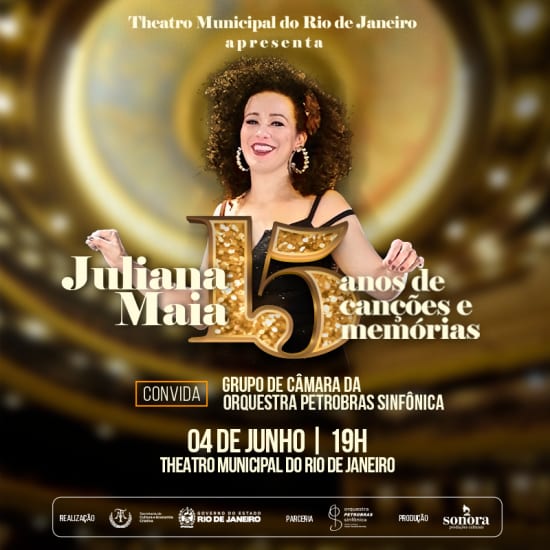 "Juliana Maia - 15 Anos de Canções e Memórias" convida Grupo de Câmara da Orquestra Petrobras Sinfônica