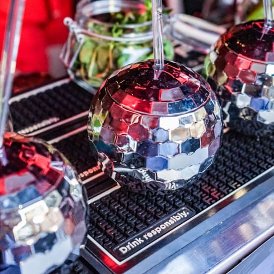 Disco Ball Cocktails at The VNYL