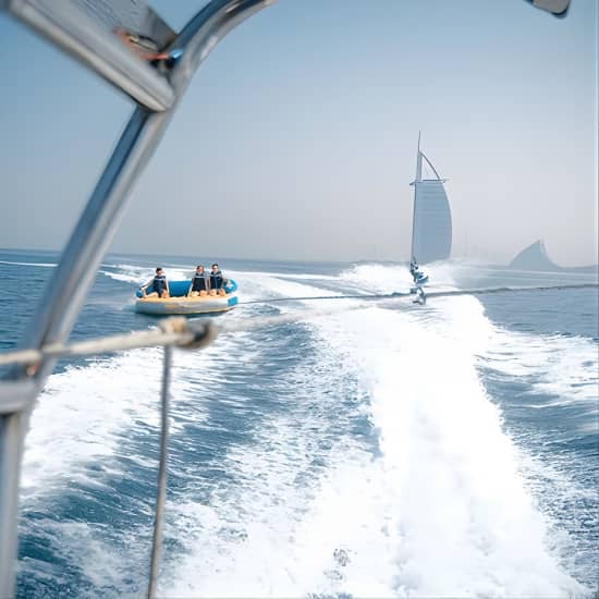 Private 60-min Group Tubing on Speedboat in Dubai at Nemo WaterSports Jet Ski Dubai & Flyboard, Dubai, United Arab Emirates